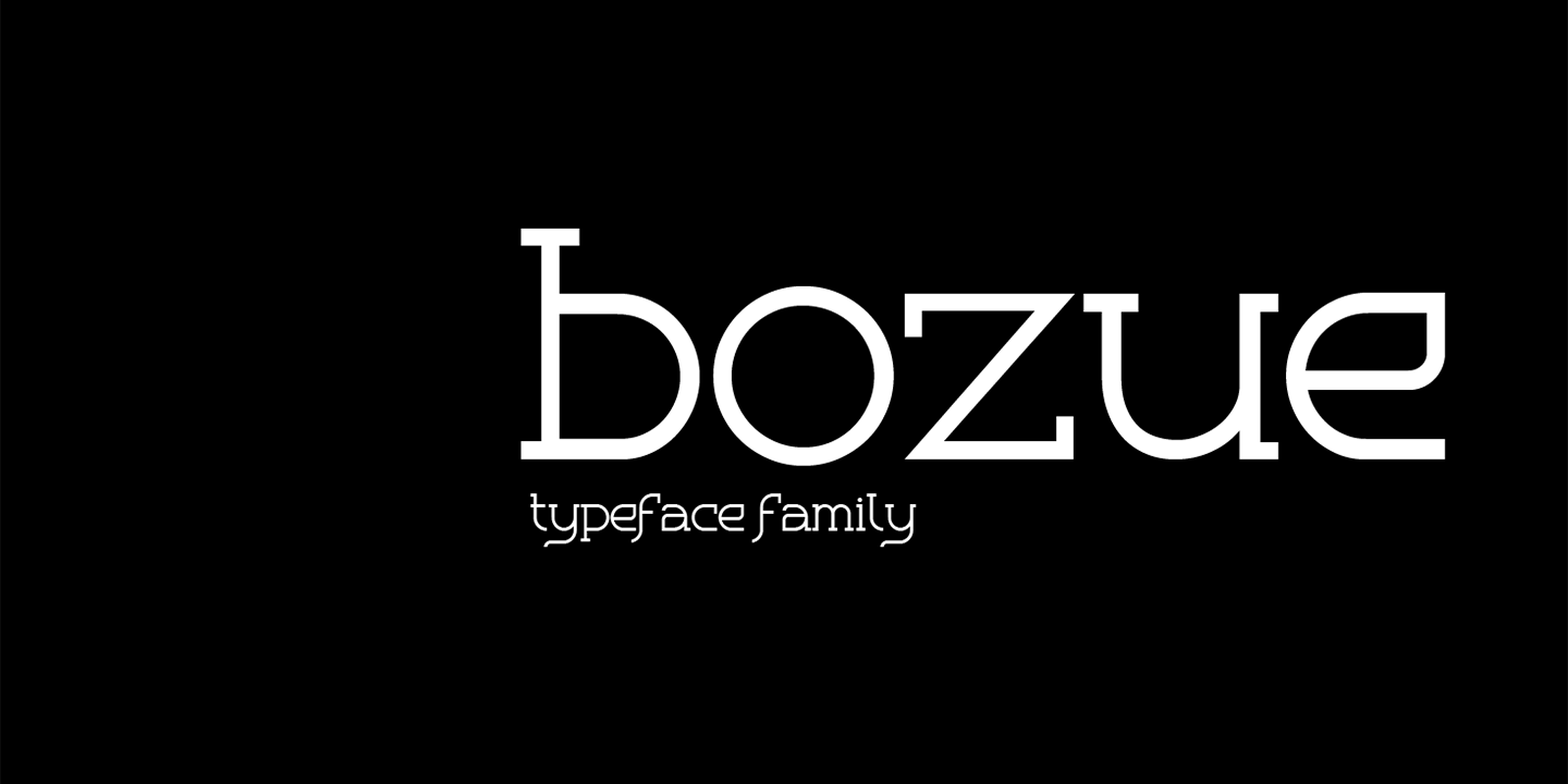 Bozue Font preview